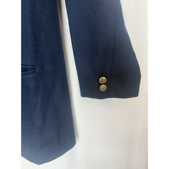 Vintage Dumas Womens Navy Wool Doublebreasted Blazer Size 10 Gold Buttons USA - Picture 5 of 13